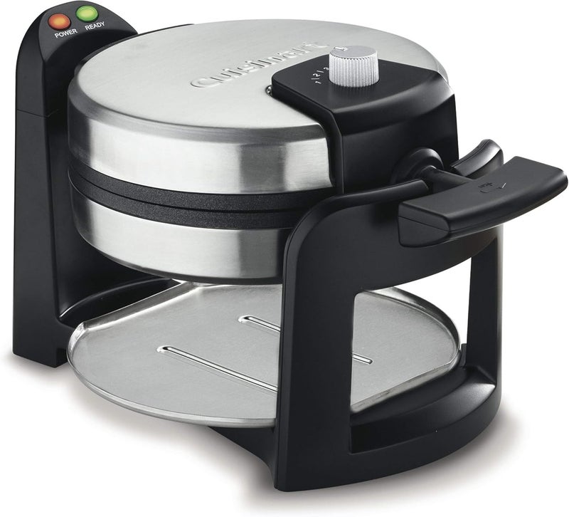 Cuisinart صانعة الوافل البلجيكية القابلة للتقليب، أسود/فضي، بسماكة 1 بوصة، WAF-F30NAS - Image 1